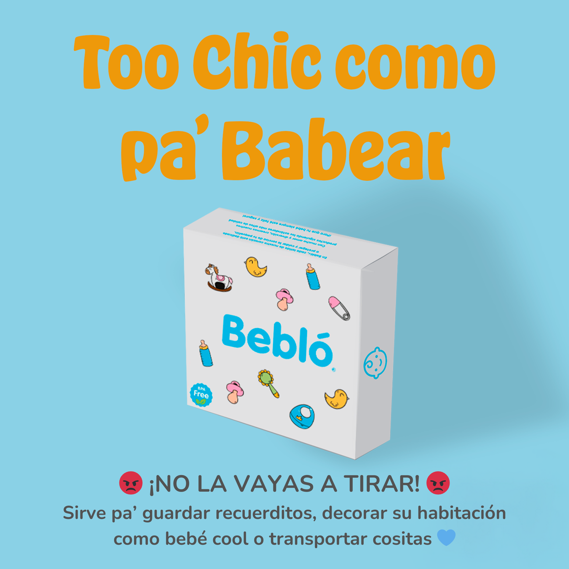 Regalos para baby shower, regalos para bebé. Caja de la marca bebló.
